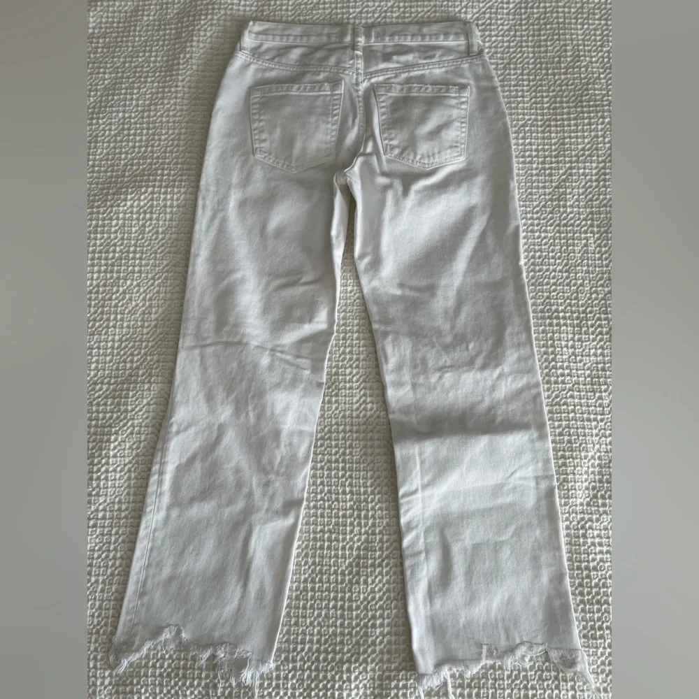 FREE PEOPLE We The Free Maggie Mid Rise Straight in Optic White Size 25